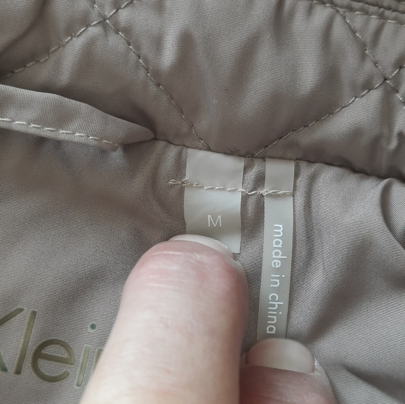 Calvin Klein Quilted Puffer Jacket Removable Hood Winter Coat Women Size Medium - Picture 6 of 8